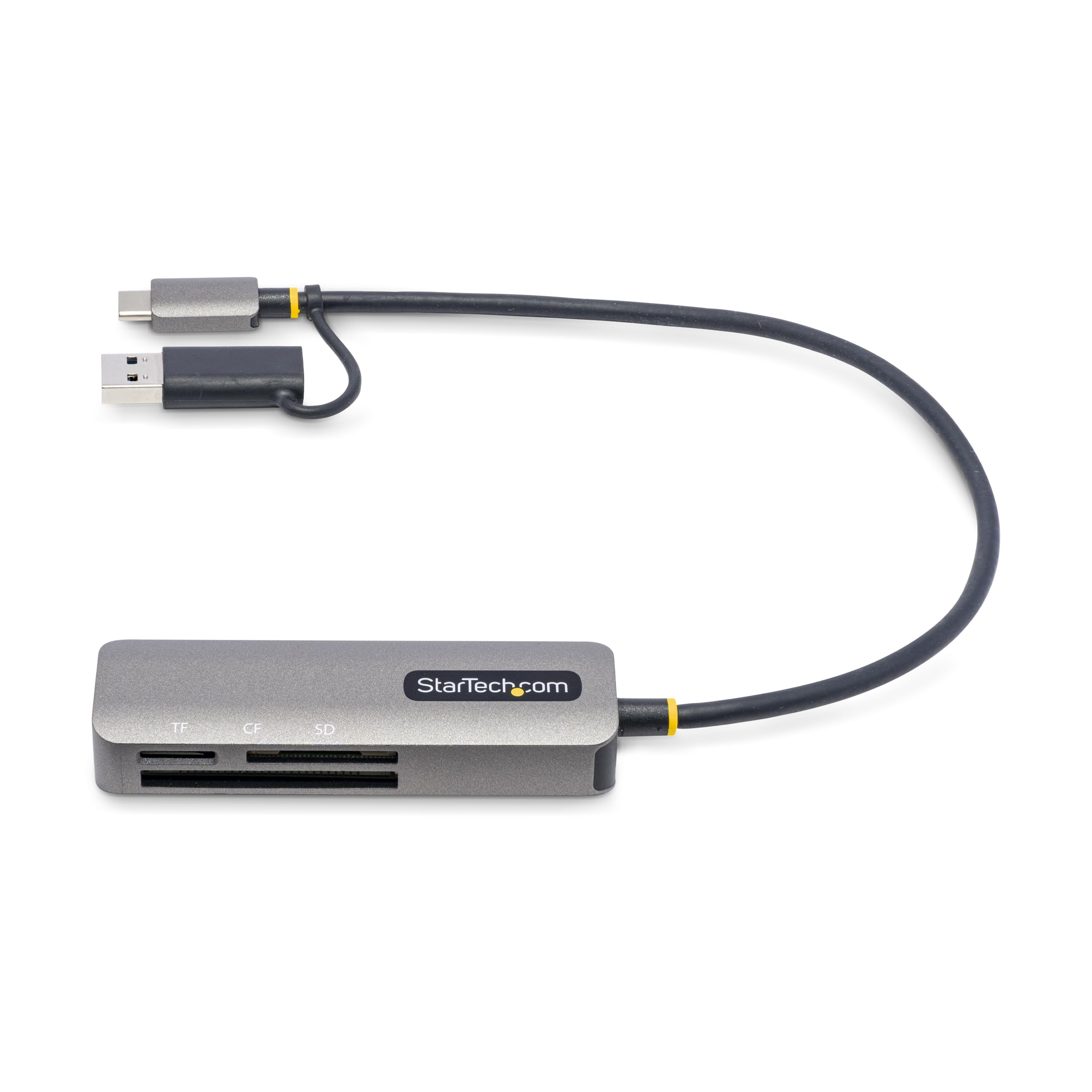 StarTech.com Lettore di schede di memoria multimediale USB 3.0, lettore di schede SD/microSD/CompactFlash esterno USB-C USB-A, FCREADMICRO3V2