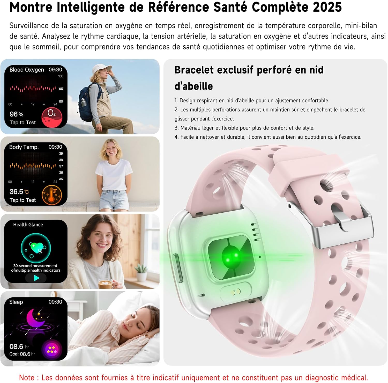 Smartwatch display showing HRV analysis graph and data