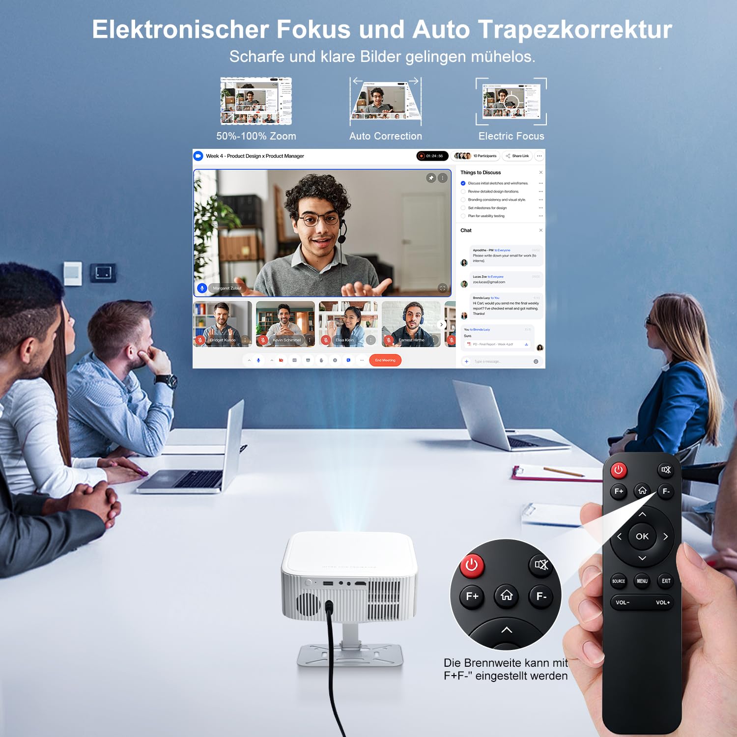 Proiettore Salange supporto 4K [1080P nativo | App integrata | Android 14],proiettore intelligente WiFi6 Bluetooth 5.4,portatile fuoco elettronica e correzione automatica,home theater rotazione 180°