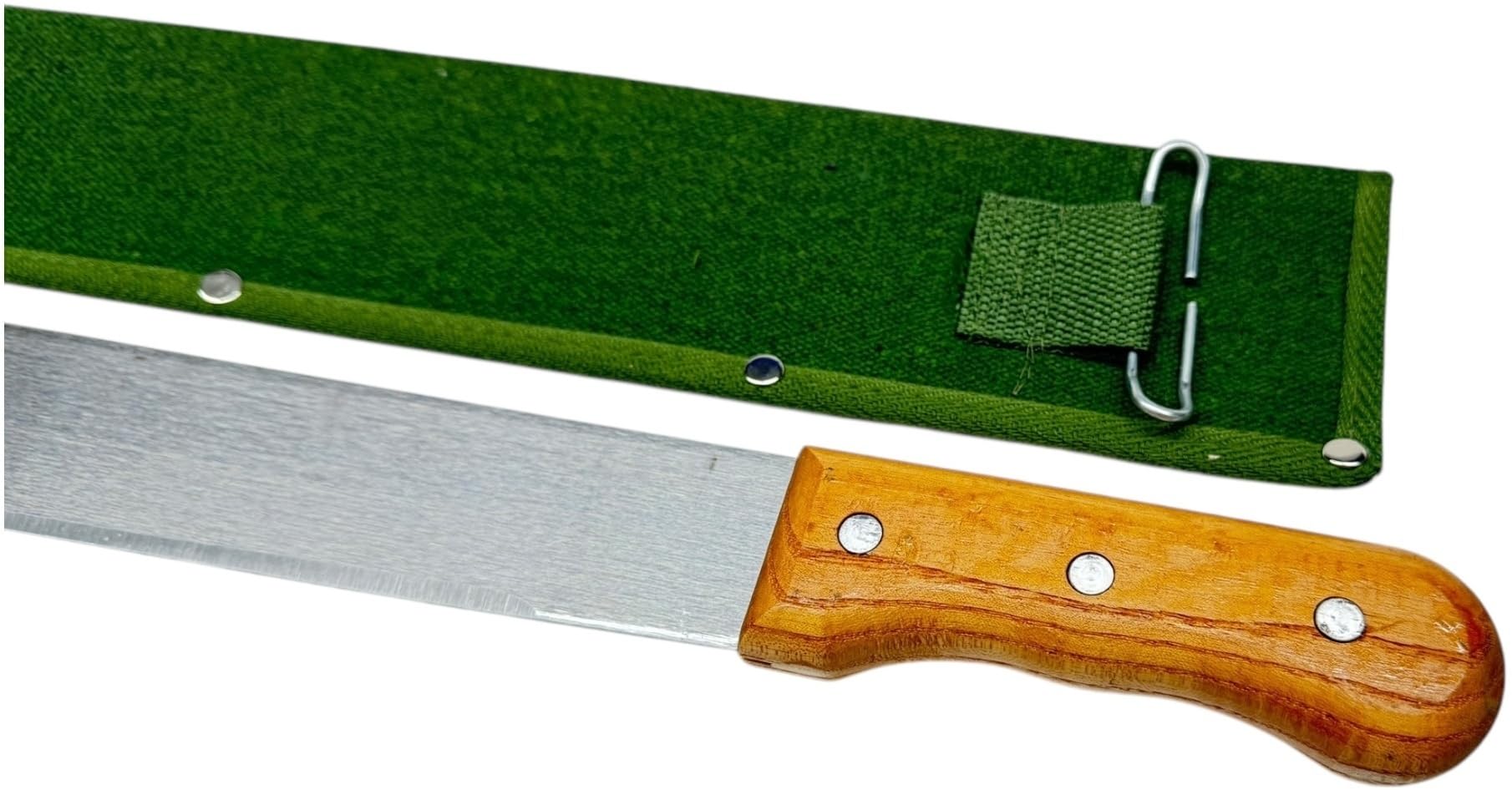 Machete con manico in legno e fodero in tela rinforzata 45 cm