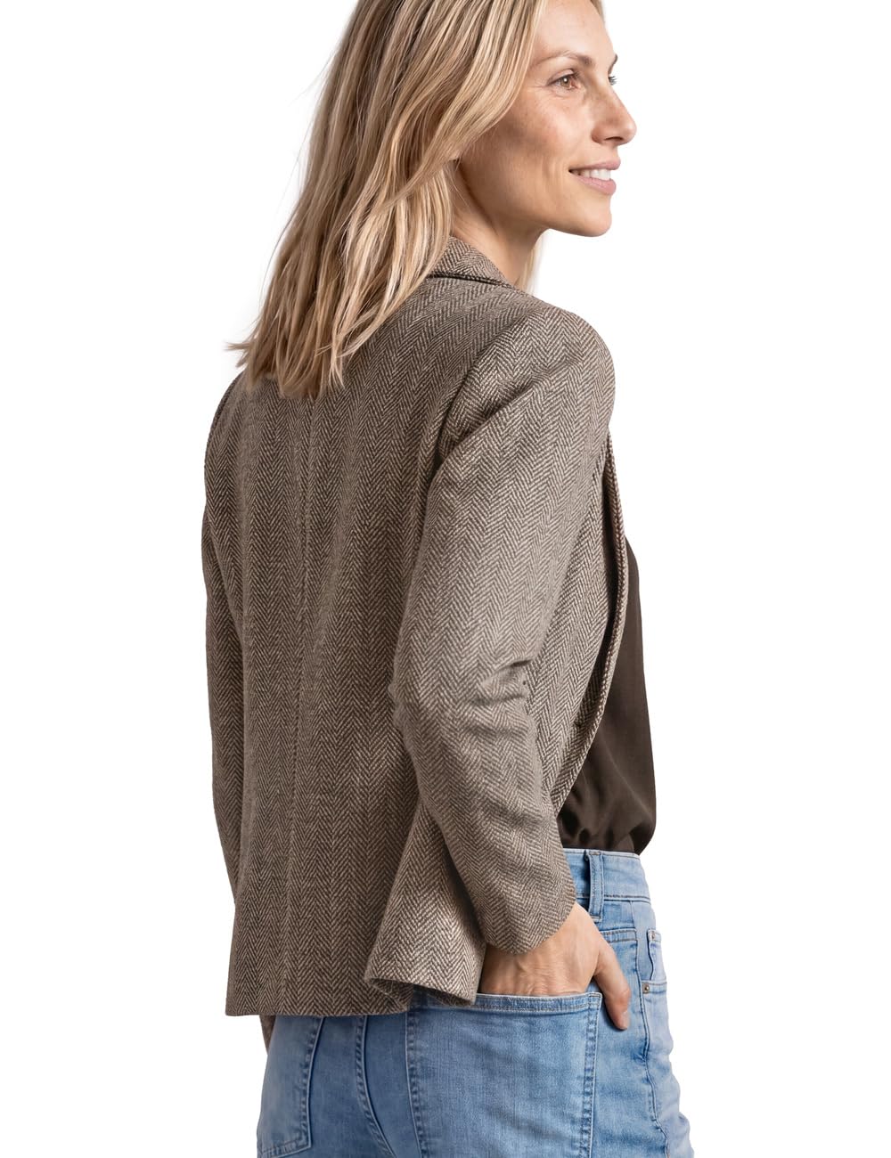 Street One Damen Basic Blazer mit Reverskragen und Dessin