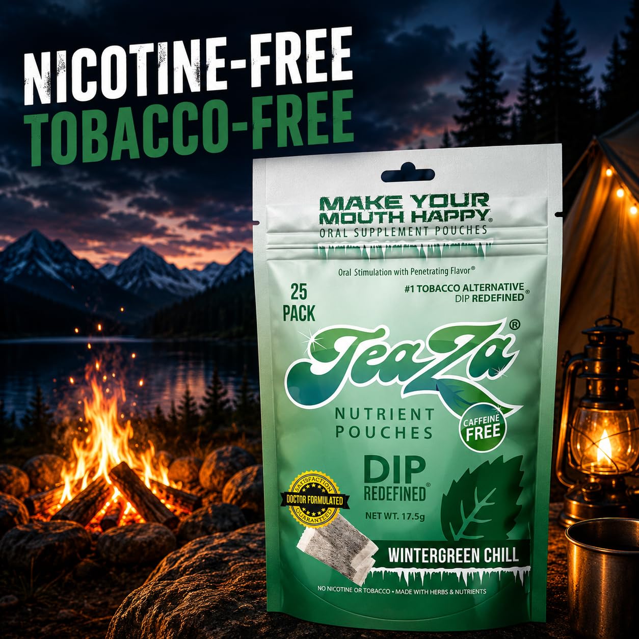 Amazon.com : TeaZa Energy Pouches Wintergreen Chill - Tobacco