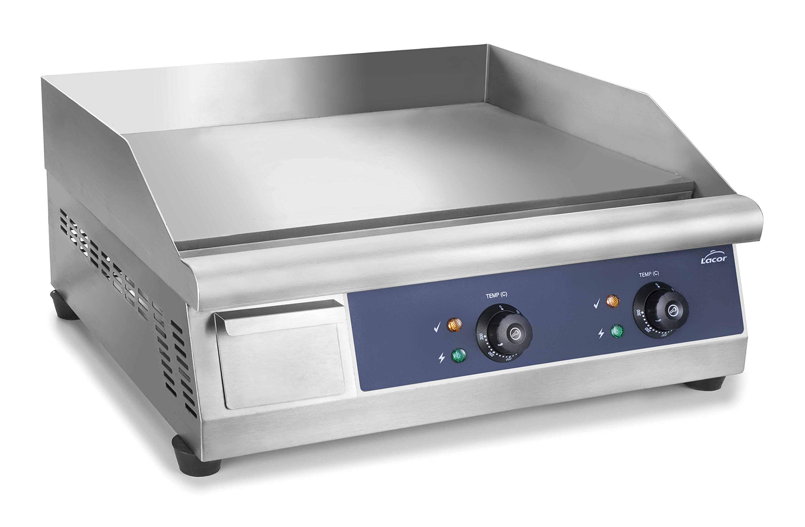 LACOR 69179 69179-Placa Grill Profesional, 6Kw, 61x40 cm, Acero Inoxidable