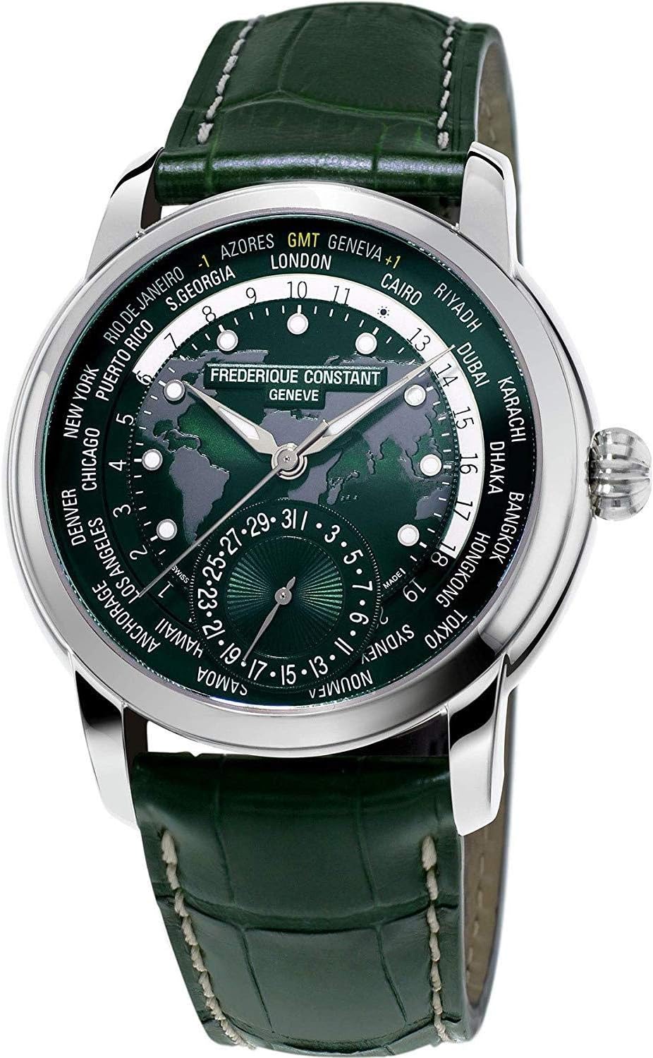 Frederique Constant Classic Manufacture Green Worldtimer FC-718GRWM4H6