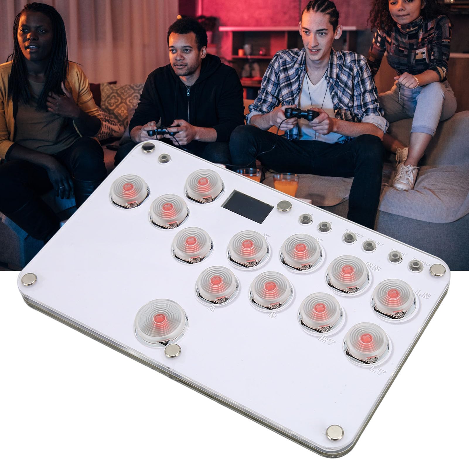 Xiuganpo Regulowane Tryby Czyszczenia Diody LED RGB SOCD Kontroler Drążka Bojowego dla Graczy Komputerowych Joystick Drążka Bojowego do Pudełka