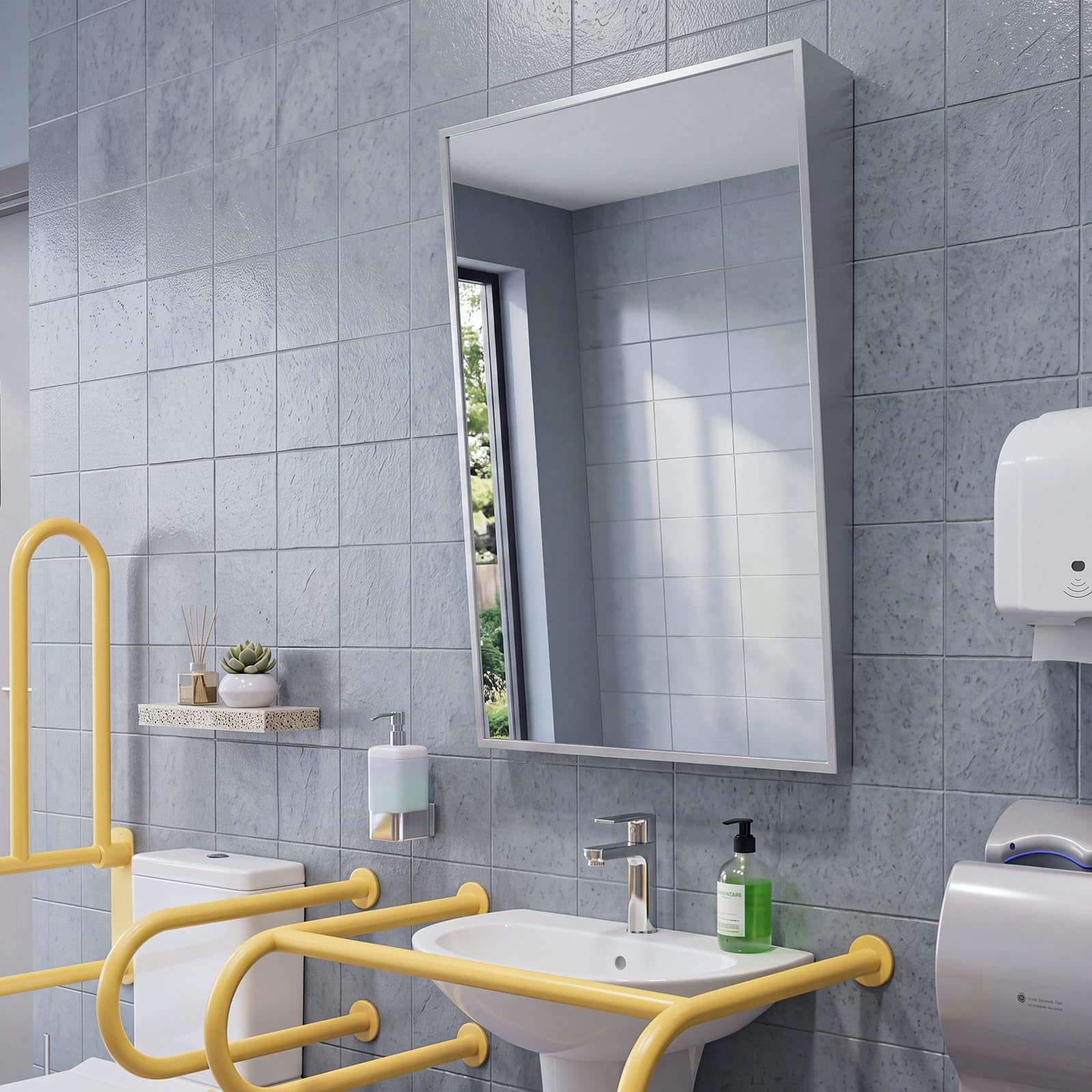 MorningRo 1 Pcs Fixed Tilt Mirror 18" Width x 30" Height