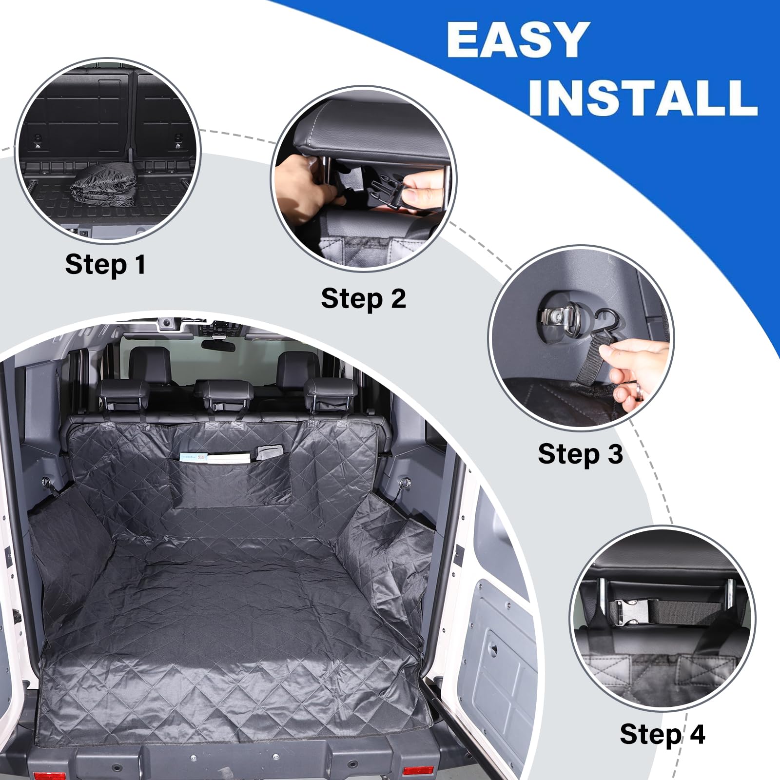 Protector de maletero de coche para perros, funda para maletero de coche con parachoques y protección lateral, impermeable, antideslizante, multicapa, compatible con Ineos Grenadier 2020-2024,