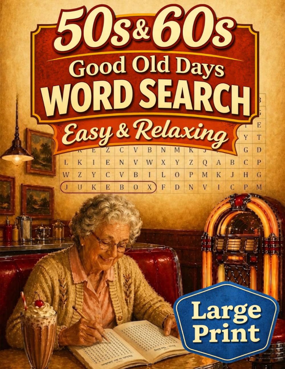 Good Old Days Large Print Word Search for Adults & Seniors: 100 Easy ...