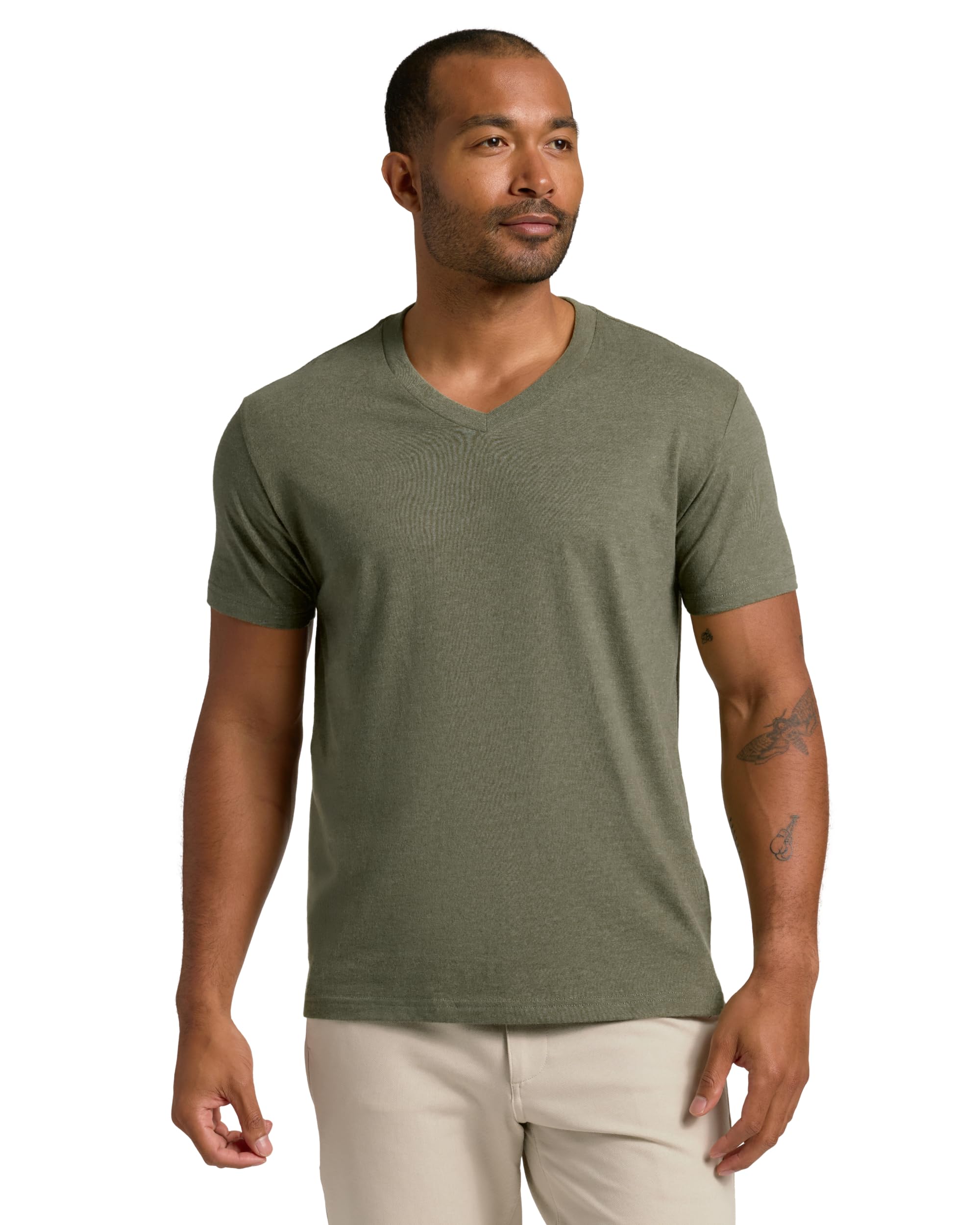 True ClassicMen's V-Neck Short Sleeve T-Shirt - Assorted Colours