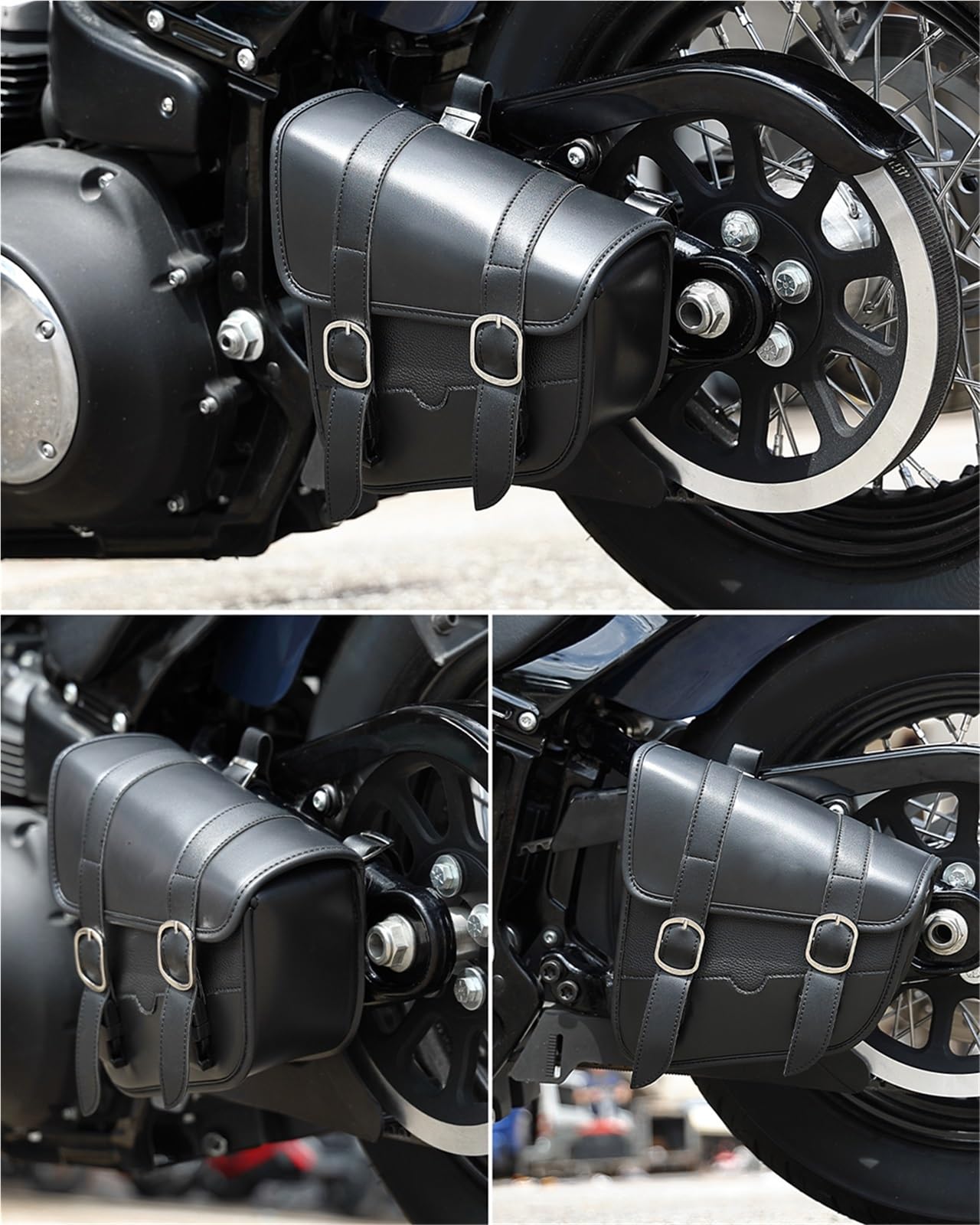 Motorrad Schwingentaschen Schwingentasche wasserdichte Satteltasche Für Harley Softail Standard Dyna Low Rider Sport Glide Linke Seite Solo Taschen