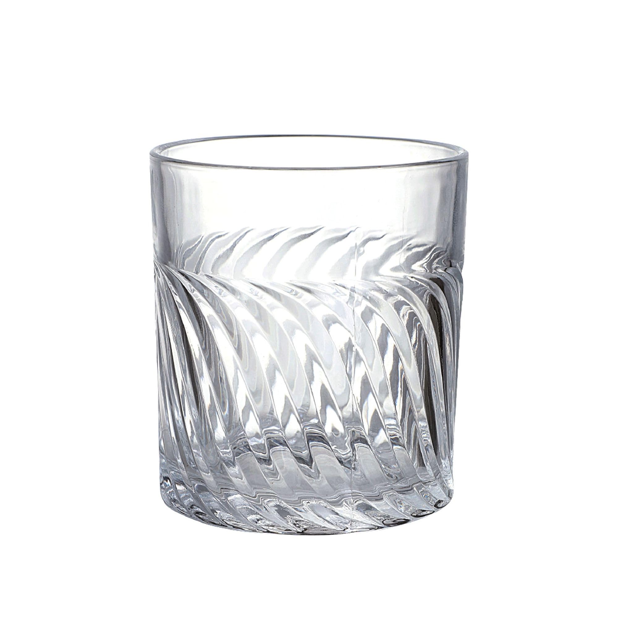 INDE SANTA CLARA | Set 6 Vasos de Cristal Agua 35cl Oban Tallado Transparente, Vasos Bajos de Vidrio Claro, Vasos Agua Aptos Lavavajillas y Microondas - 4