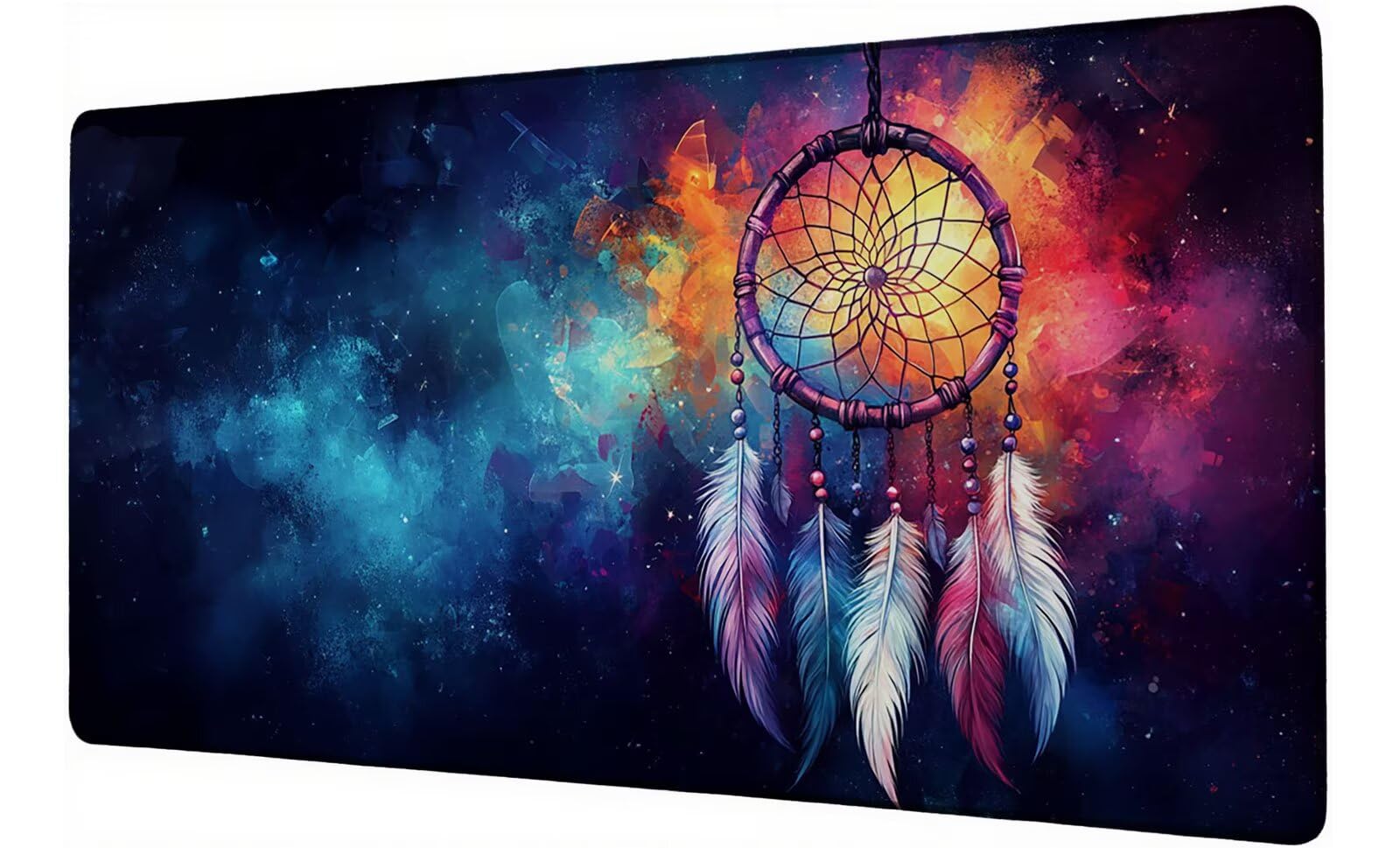 Podkładka pod mysz XXL 1400 x 600 mm podkładka pod mysz dla graczy łapacz snów duża podkładka pod mysz biurową akcesoria z antypoślizgową podstawą wodoodporna podkładka pod mysz podkład, do biura gier