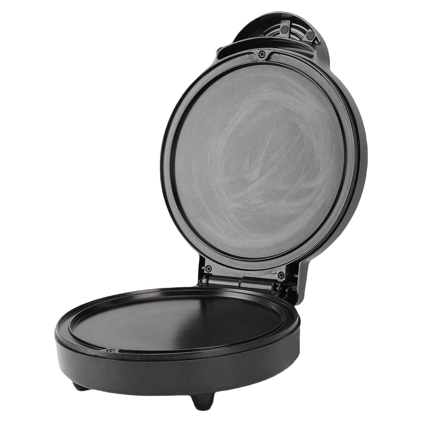 Plancha eléctrica redonda de 1000 W, máquina de pizza con calefacción de doble cara con placa de cocción antiadherente de 6.89 pulgadas, máquina de quesadilla para hacer pizza, panqueques