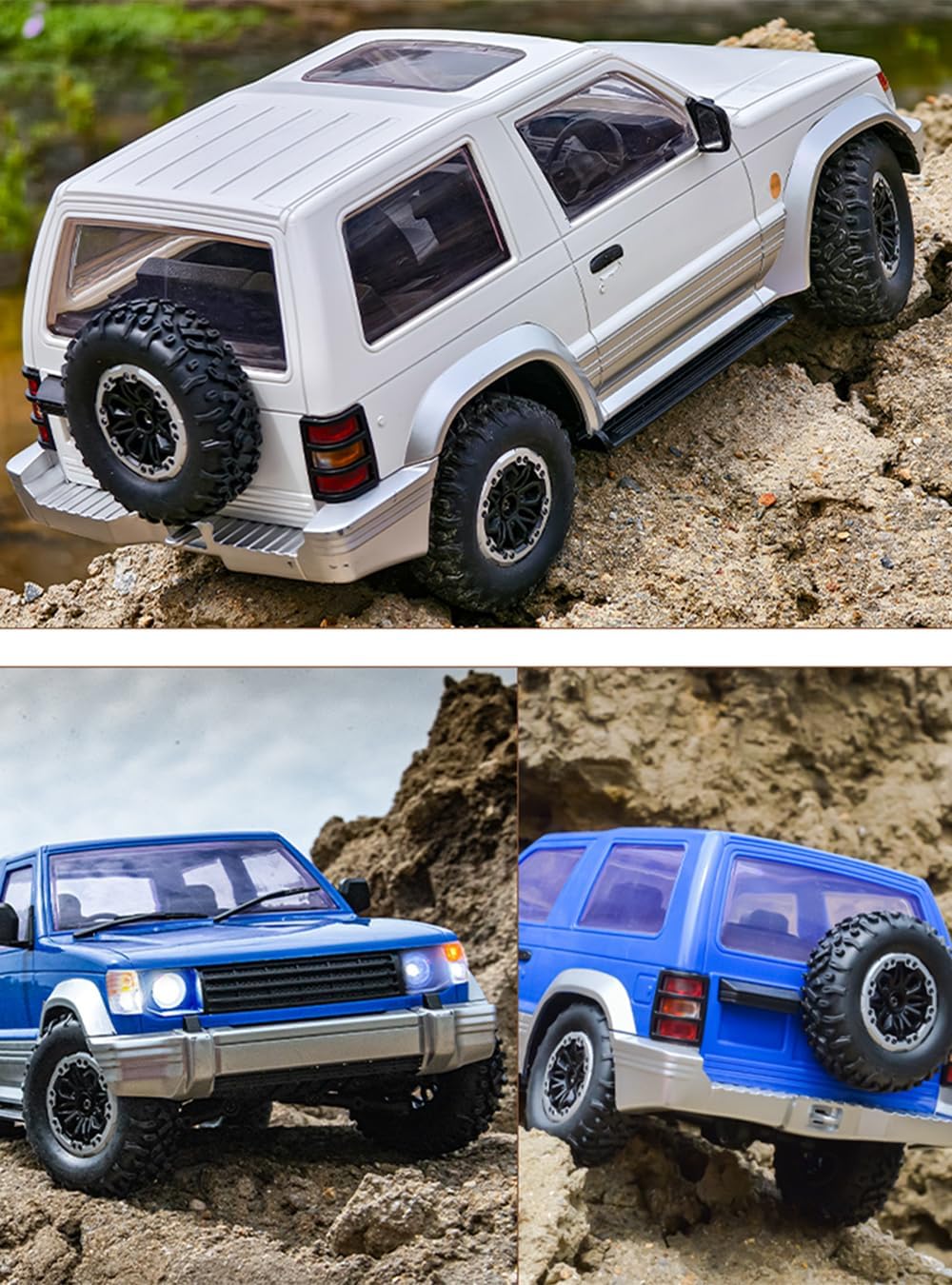 1/14 Scale RC Crawler, LDRC LD1297 RTR RC Truck 4x4 Off Road Vehicles 2.4GHz RC Rock Crawler Car with LED Lights, 280 Motor and Servo for Adults Hobby Toys (White)