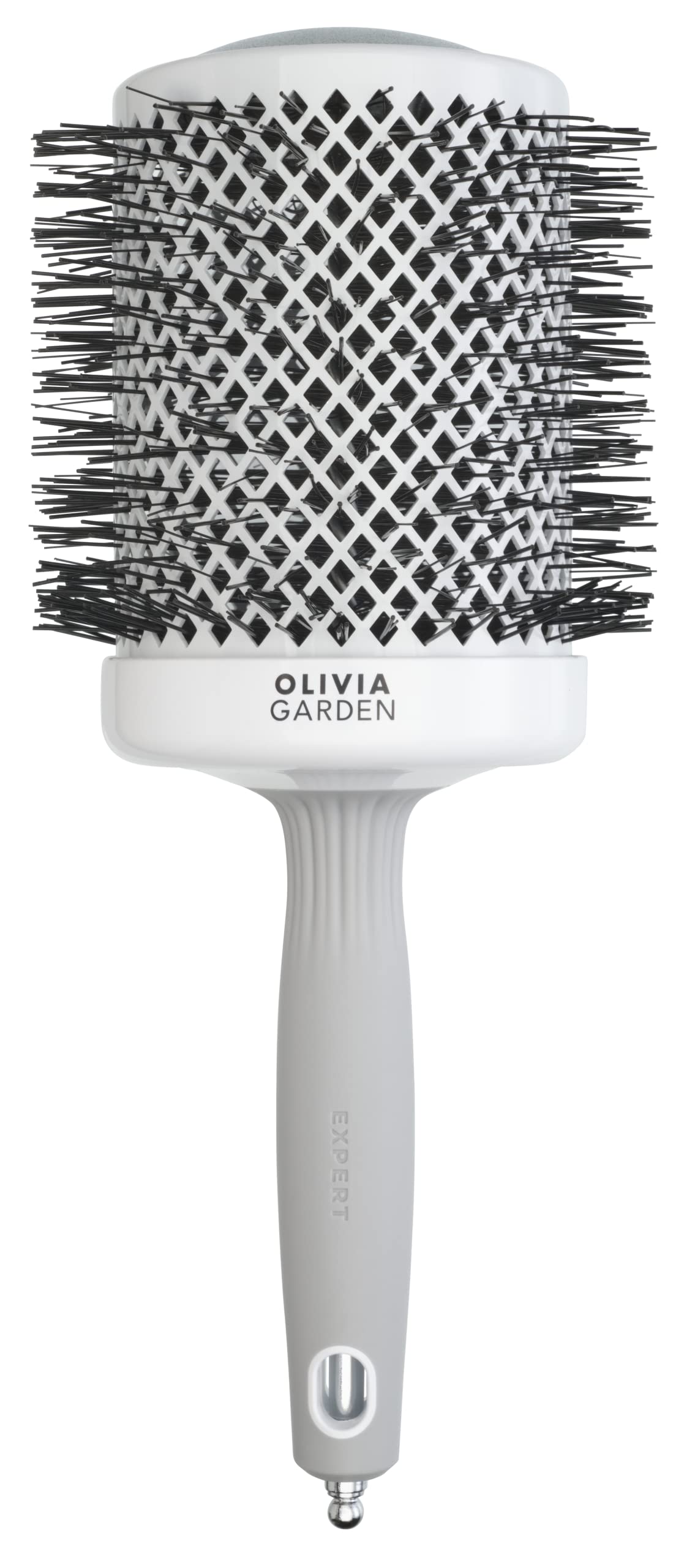 Olivia  Garden  - Expert Blowout Shine Hairbrush - White and Grey - 80