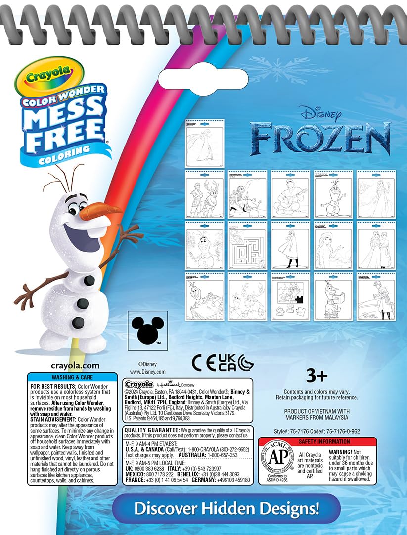 Crayola Disney Color Wonder Bundle (Confezione da 3), Calze per Bambini, Blocchi e pennarelli per attività Senza disordine, Giocattoli da colorare Disney, Regali per Vacanze e Natale, 3+