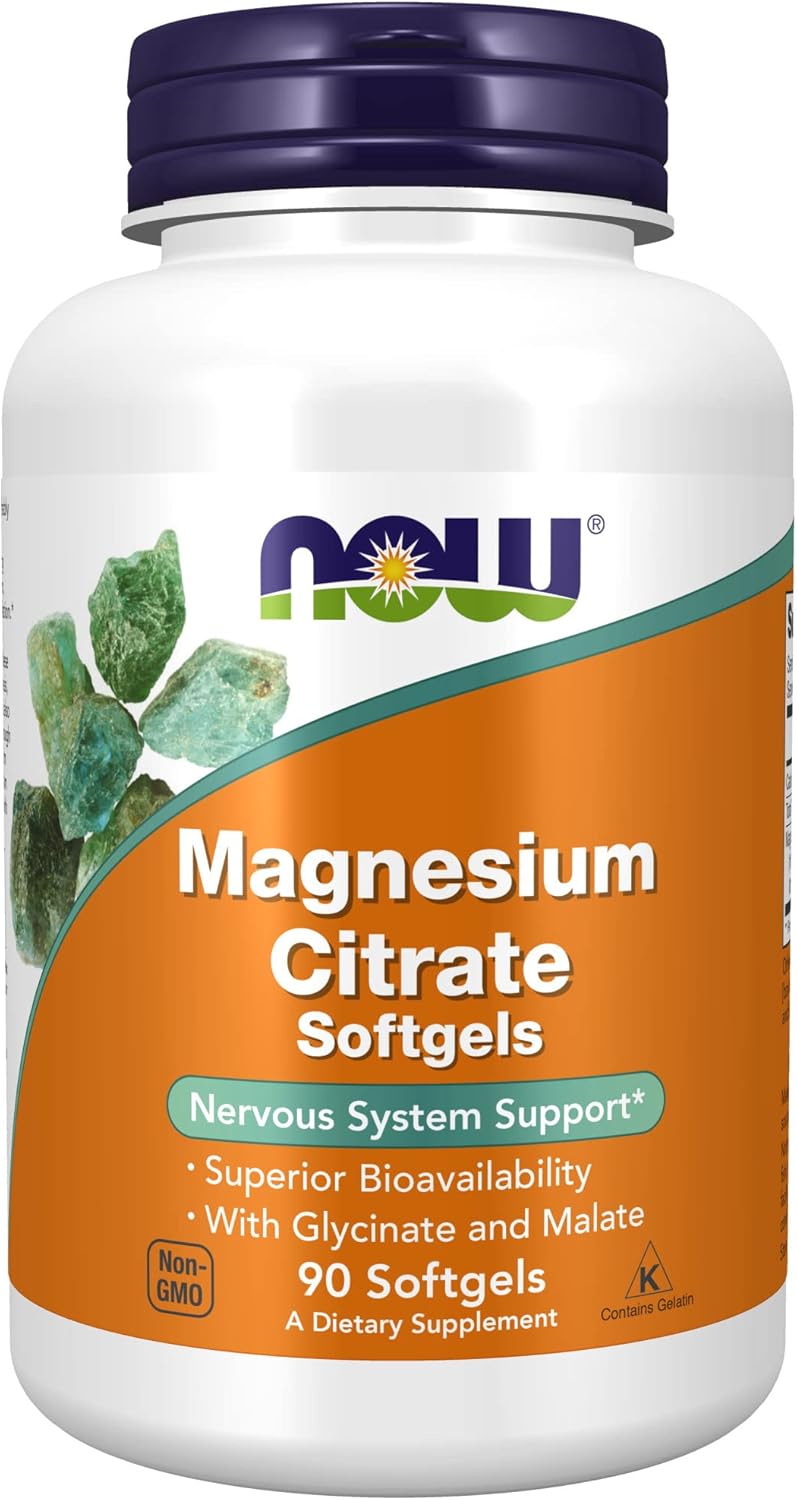 NOW Supplements, Magnesium Citrate, With Glycinate & Malate