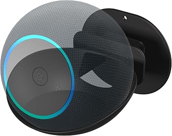 Portable Speaker Wall Mount Compatible with Echo Spot/Echo DotMax/Echo Dot/Echo Pop/Apple HomePod Mini/Google Nest Mini/Gen2 and Other Speakers-Black