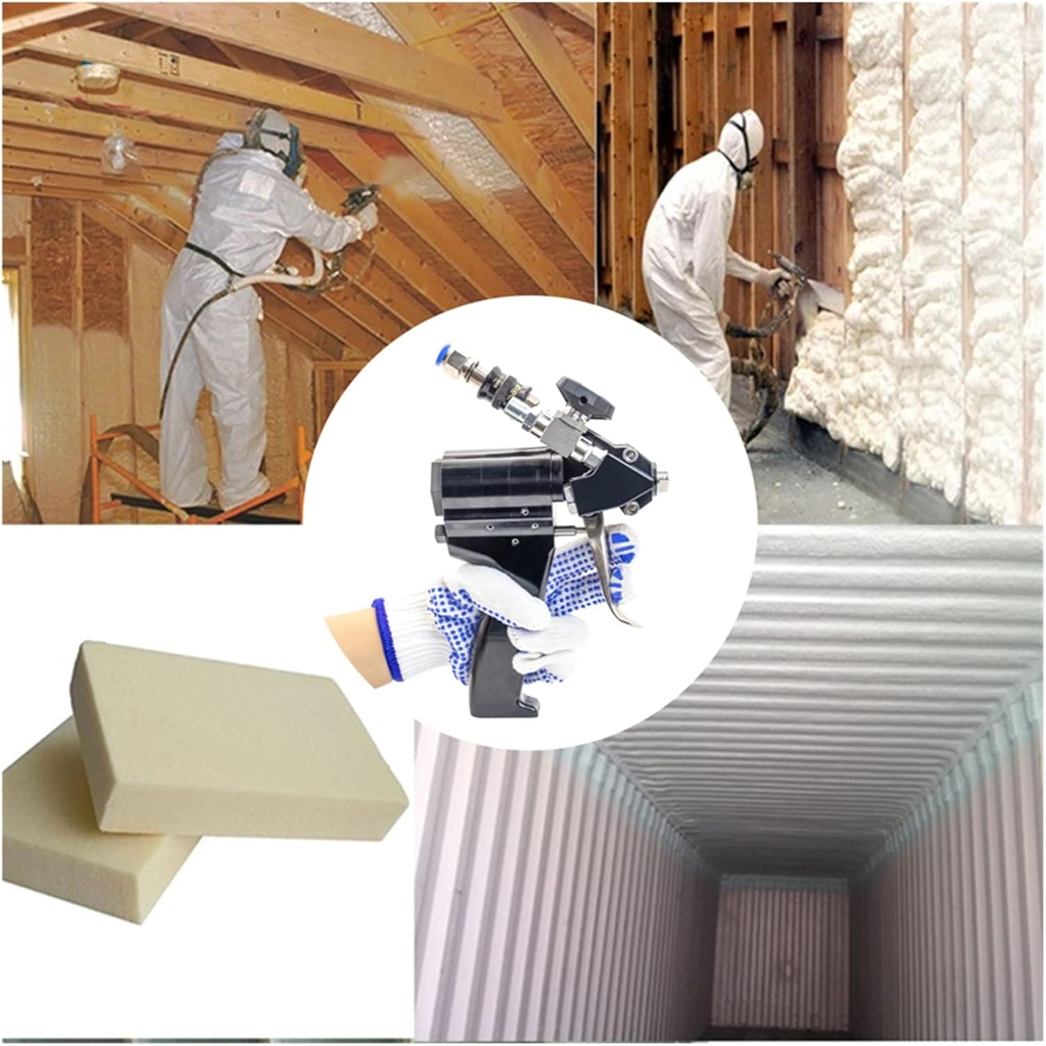Polyurethane Foam Spray Gun P2 Air Purge PU Foaming Injection AB Two-component High Pressure Coating Spray Gun Kit