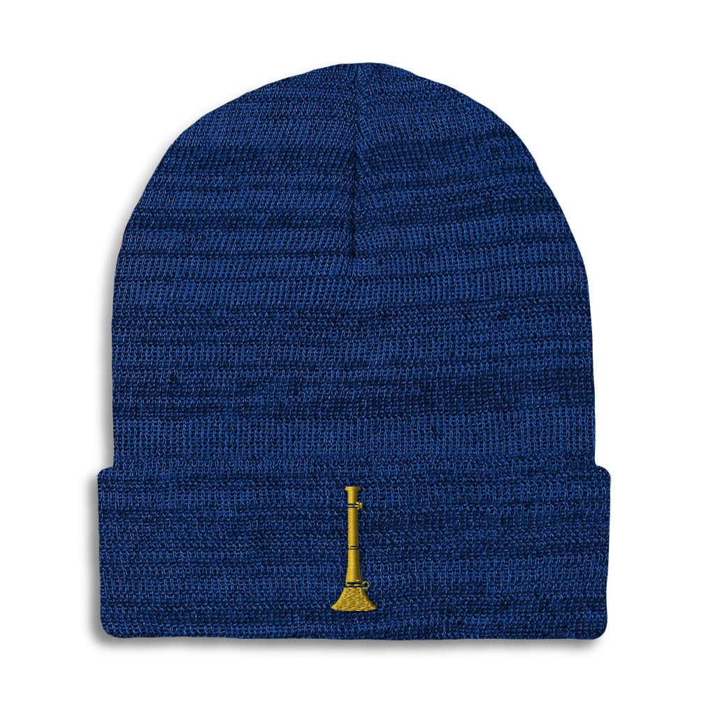 Speedy Pros Beanies for Men Firefighter Lieutenant Embroidery General Music Brass Winter Hats for Women Acrylic Skull Cap 1 Size Heather Royal Blue Design Only