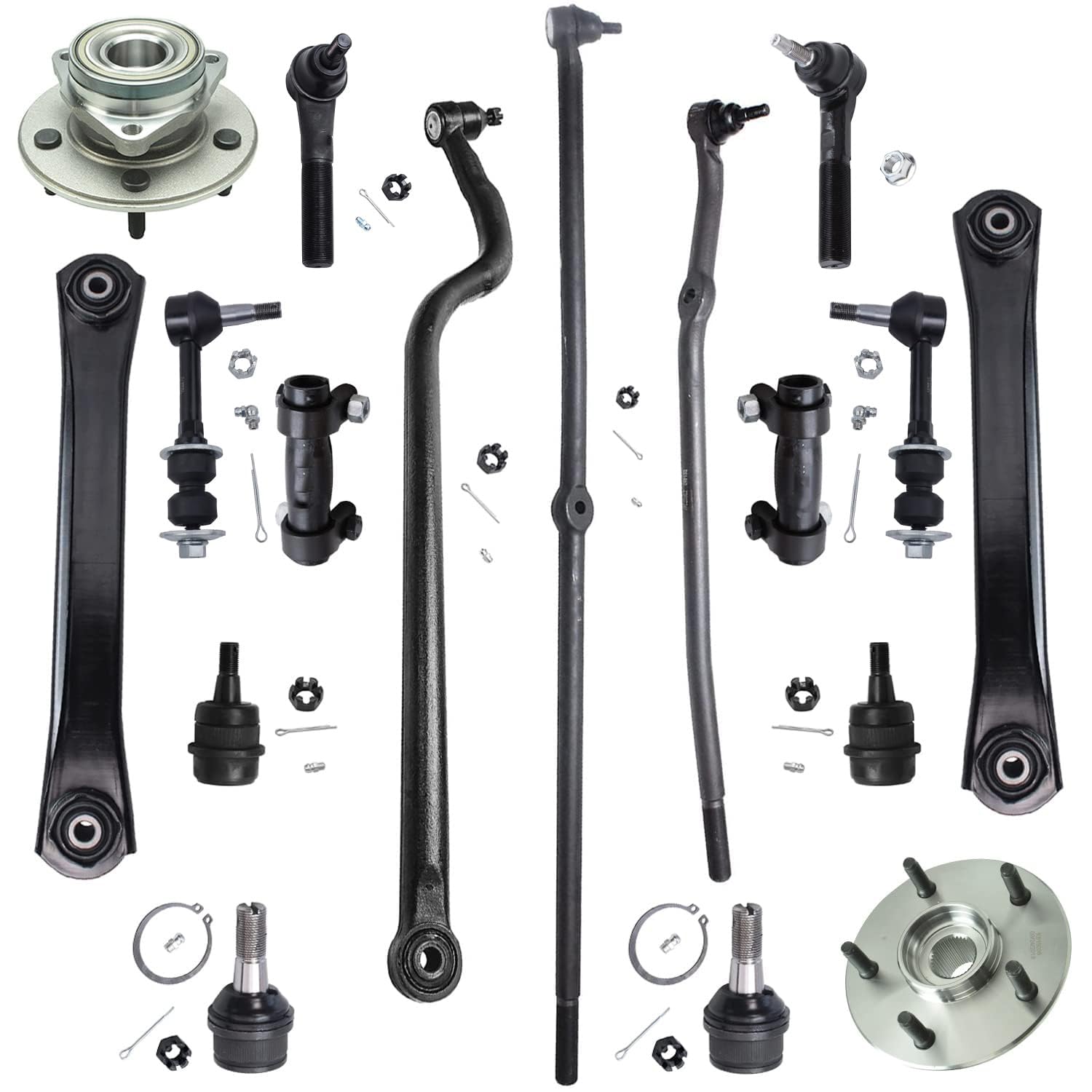 Detroit Axle - 4WD Front End 17pc Suspension Kit for 00-01 Dodge Ram 1500