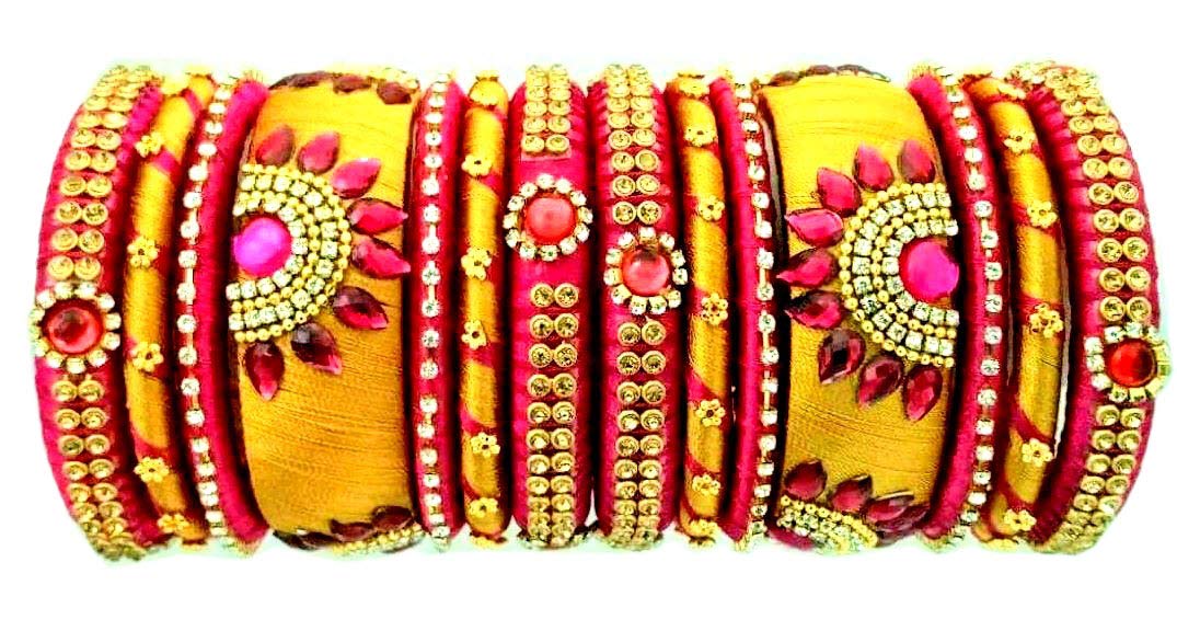 See full amazon price history chart for GOELX Festive Offer: Yellow & Pink Silk Thread Handmade Designer Bangles Set for Women - 2.10 GOELX Festive Offer: Yellow & Pink Silk Thread Handmade Designer Bangles Set for Women - 2.10 (B07HMF9VVT) Amazon Price History, Amazon Price Tracker