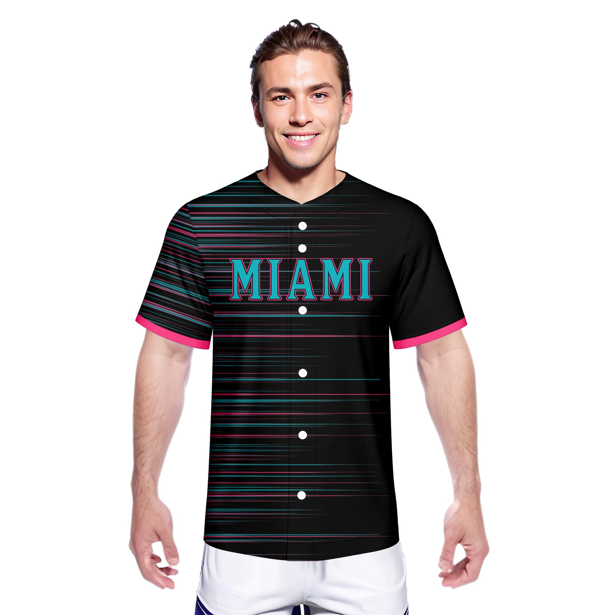 Custom Baseball Jersey Striped Printed Personalized Name Number Baseball Shirts Sports Uniform for Men Women Youth