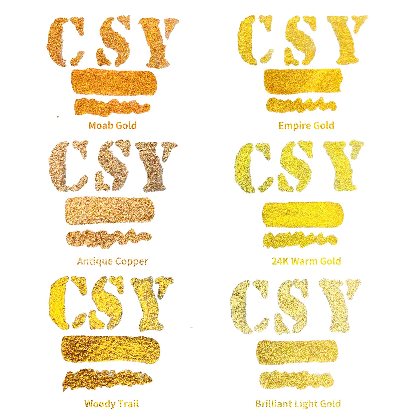 Metallic-Acrylfarbe, wasserfeste Zeichentinte, 24-Karat-Gold-Alkohol-Tinte, Glimmerfarbe für Harz, Stein, Marker-Nachfüllung, Holz, Bastelarbeiten (Fallen Leaves Starlight Set)
