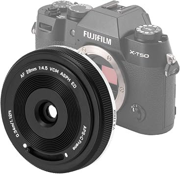VILTROX 28mm F4.5 Pancake Lens Full Frame Auto Focus Ultra Compact Wide Angle Lens for X Mount Camera X-T5, X-S20, X-T30 II, X-H2S, X-E4, GFX 100 II, GFX 50S II, X-T200, X-Pro3