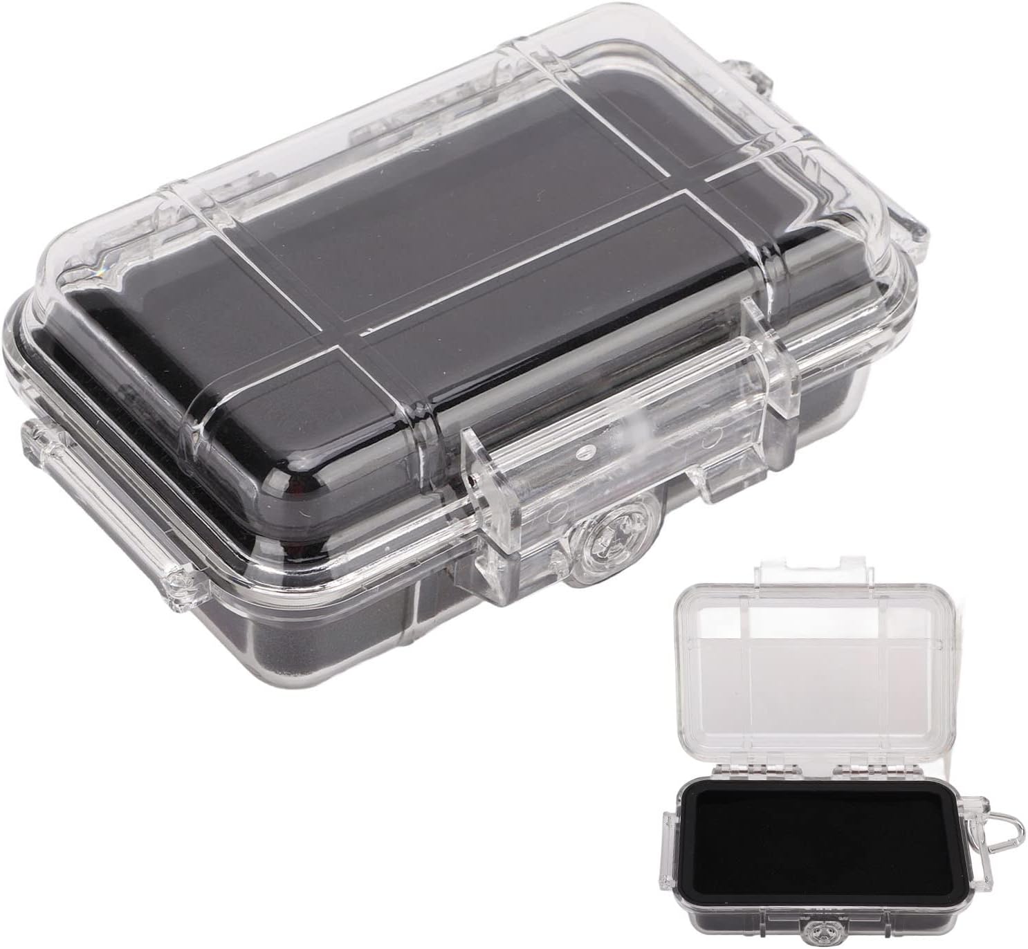 Dry Box, Plastic Container Box with Lightweight for Outdoor Camping (Transparent model, small size)