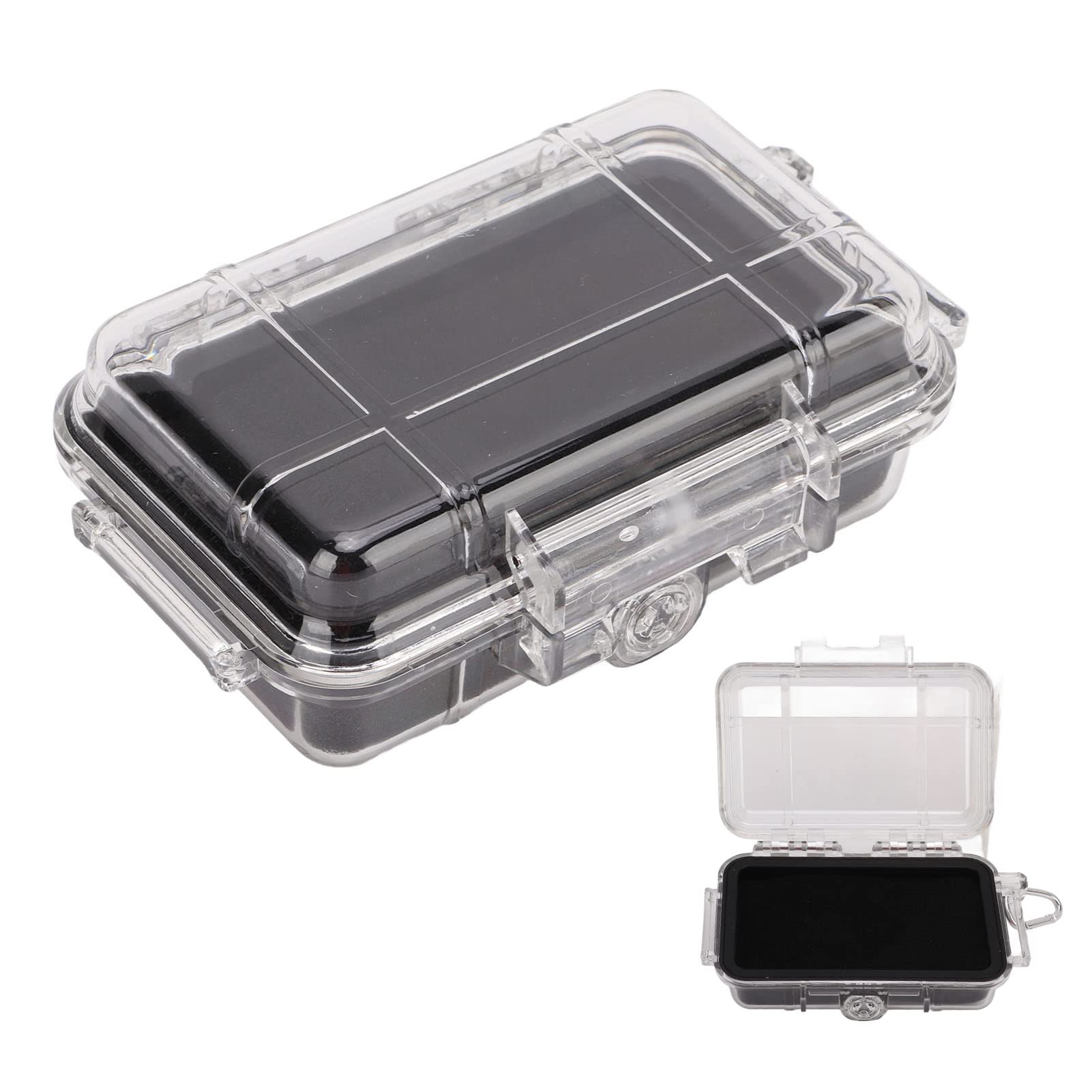 Scatola di Immagazzinaggio di Sopravvivenza Impermeabile Scatola di Plastica Antiurto con Rivestimento di Assorbimento degli Urti Custodia Ermetica Trasparente per Esterni per L'escursionismo in Campe
