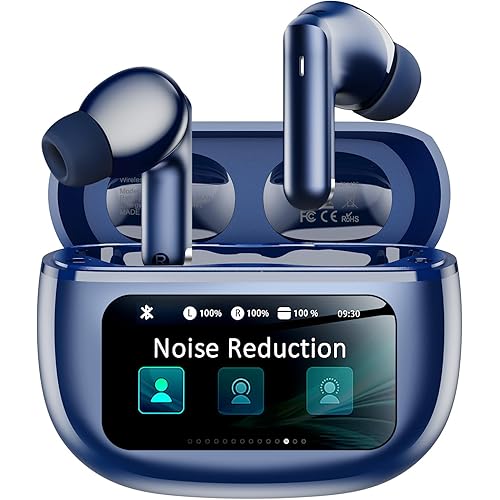 Wireless Earbuds, Ear Buds Active Noise Cancelling with Charging Case, 6.0 Bluetooth Earbuds with AI Clear Calls, 40H Playtime for Sports & Working, Stereo Sound Headphones for iPhone/Android/iPad