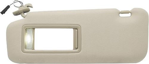 Visera solar izquierda del conductor compatible con Mazda CX-9 2010-2015, reemplaza # TD11-69-320C-75 TD12-69-320C-75. Color beige