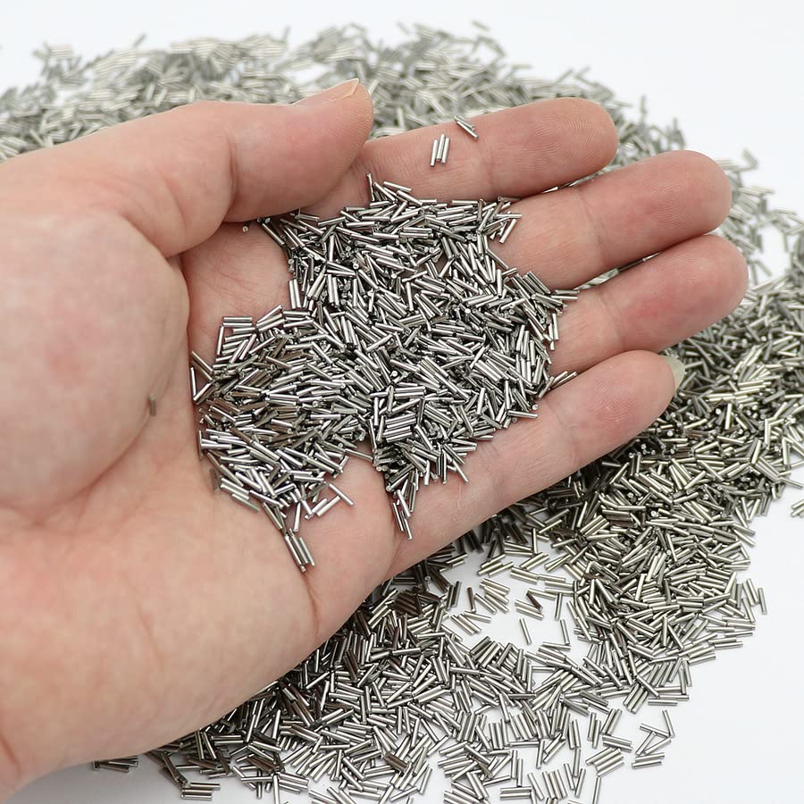 Broches de polissage magnétiques en acier inoxydable de 500 g - Pour polir les bijoux - Aiguilles de polissage rotatives (diamètre : 1 mm x 10 mm)
