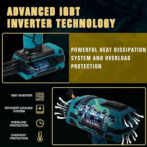 Vista 17 de Máquina de soldadura portátil de mano de 110 V, pistola de soldadura ARC de 120 A con inversor IGBT y corriente ajustable de 6 niveles, se adapta a