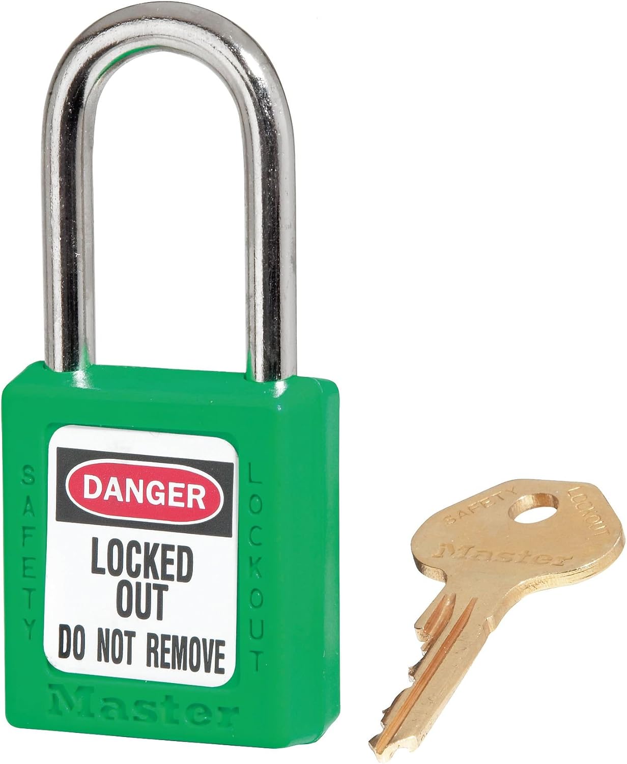 MASTER LOCK Lockout Padlock,KA,Green,1-3/4"H,PK3