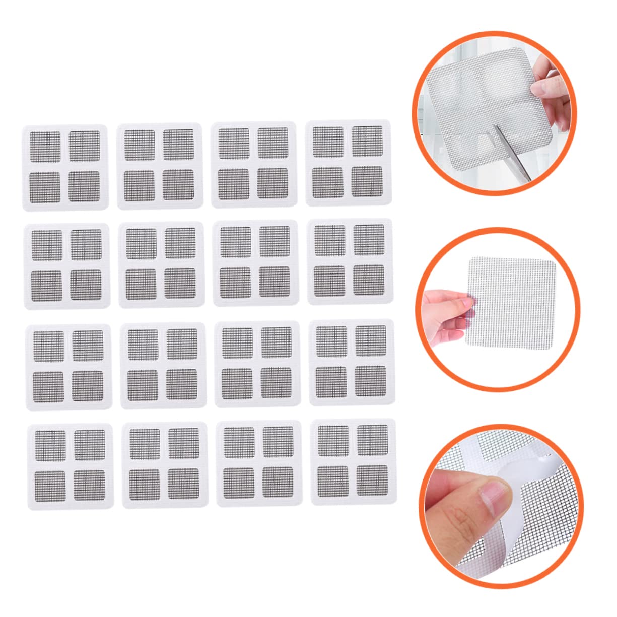POPETPOP 30sheets Screen Repair Patch Tape for and Doors Strong Adhesive Mesh Patches for Easy Repairs of Screen Tears Convenient and