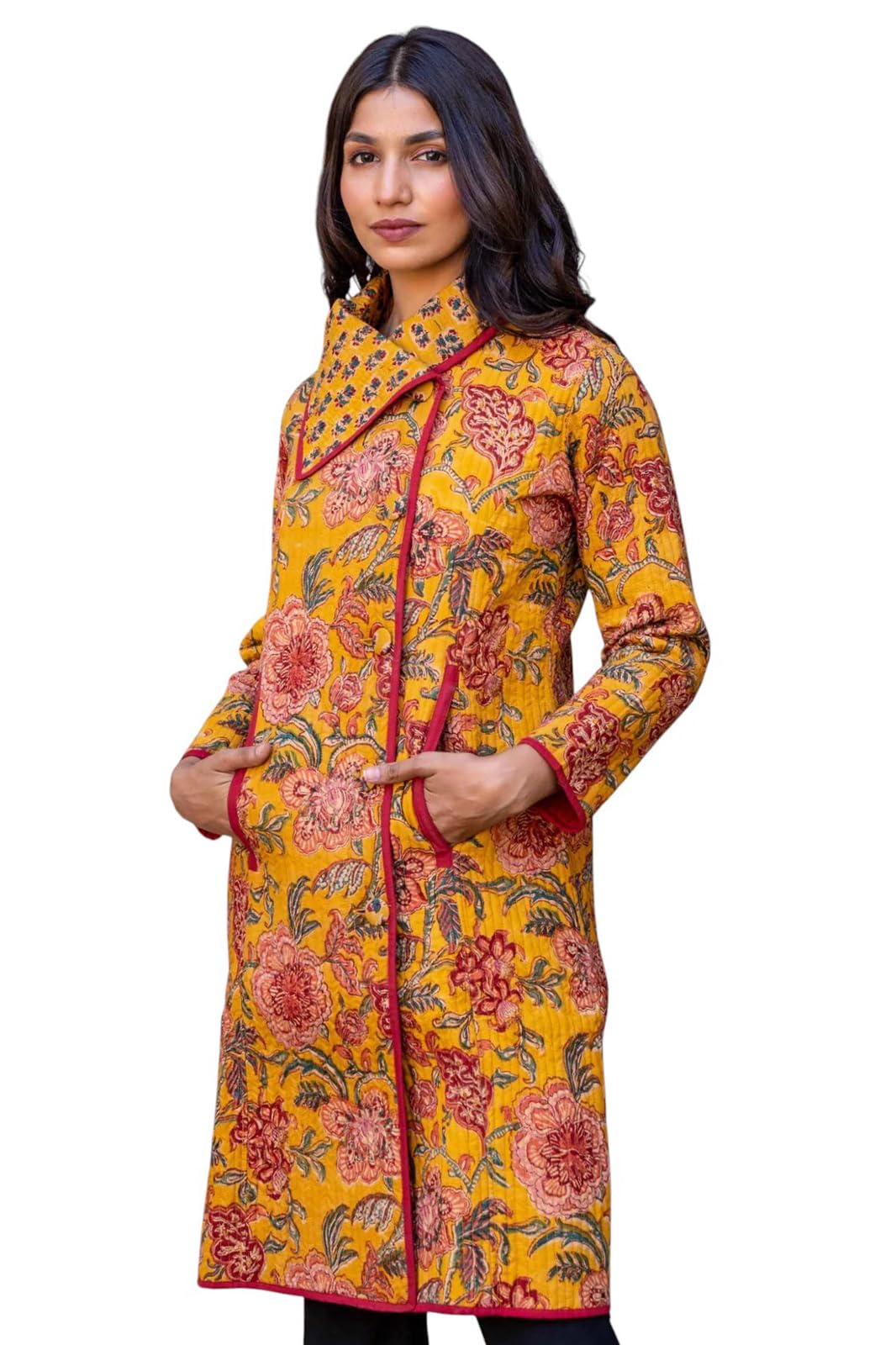 navyas fashion Women’s Block Printed Winter Coat for Women | Full Sleeve Winter Wear | Soft cotton quilted jacket | Casual & Stylish Jacket for Women-picture-42