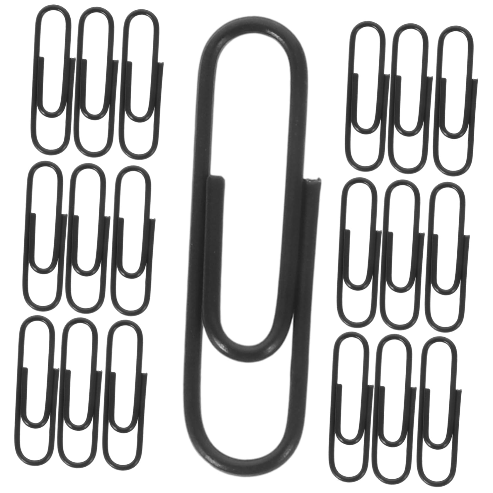 jojofuny 5 Sätze Paperclip Briefpapier kleine Büroklammer Dokumentclips Binder Büroklammer Dokumentpapierclips Dekorative Papierklamme Büroklammern für Akte Eisen Black