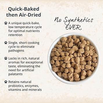 CARNA4 Gentle Quick-Baked Air-Dried Dog Food, Goat Recipe, Easy-Chew, 20lb