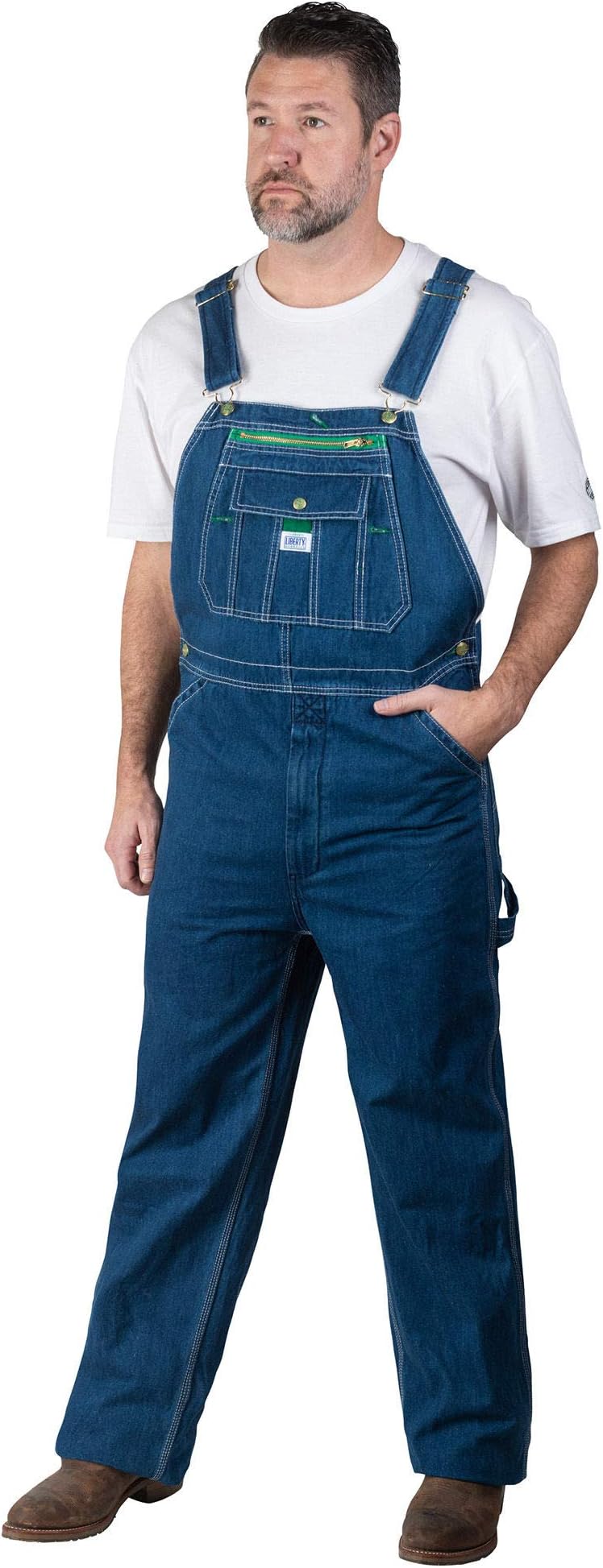 LibertyMen's Denim Stonewashed Bib Overall, Stonewashed