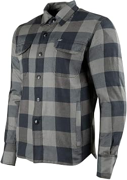 Speed and Strength Mens True Grit Armored Moto Shirt, Grey, Large