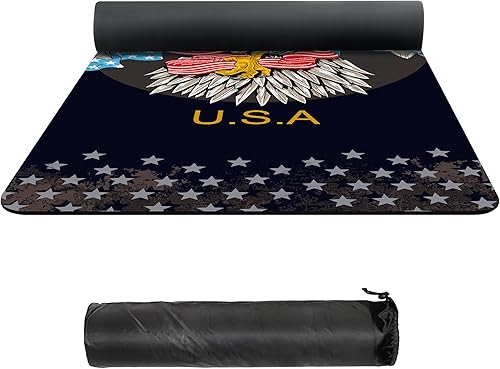 Miniatura 10 de nuveti Tapete de yoga de gamuza TPE de alta densidad antideslizante con bolsa de transporte, 72 x 32 pulgadas, extra grueso, 0.315 in, esterilla de