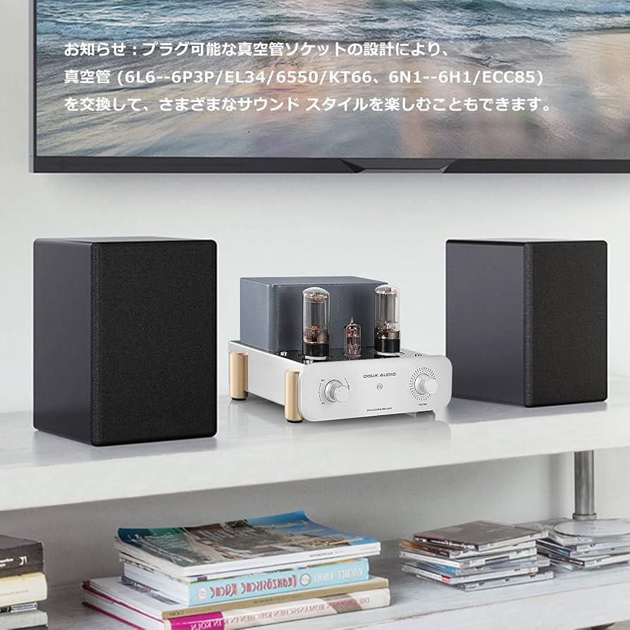 n*e様 Douk Audio（Nobsound）F5 　真空管プリメインアンプ Amazon | Nobsound F5 HiFi 6L6 6N1真空管 パワーアンプ プリメイン