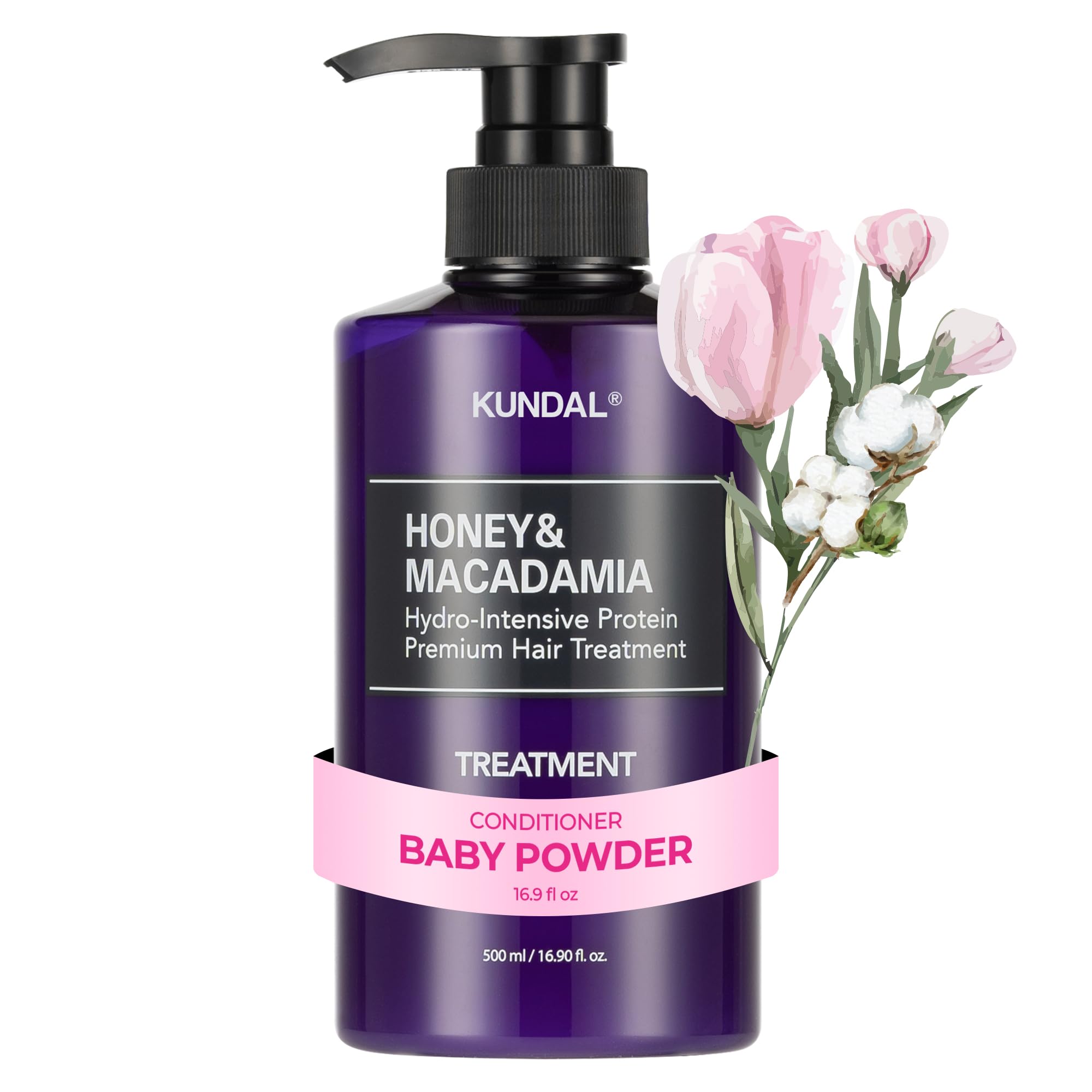 Kundal Honey & Macadamia Hydro-Intensive Protein Premium Nature Hair Treatment(Baby Powder) 500ml