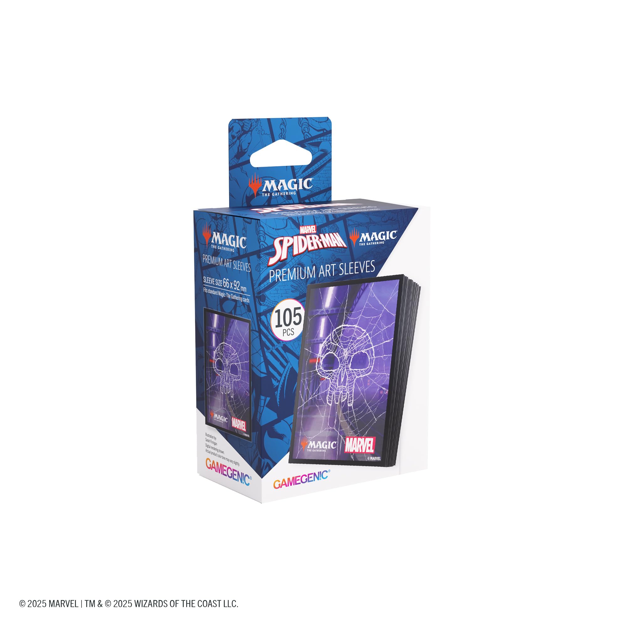 spider man mtg card sleeves Gamegenic: Sleeves: Premium Art- Marvel's Spider-Man- Venom slinging hero and his multiversal allies to the tabletop in collectible card form Gamegenic MTG Premium Art Sleeves