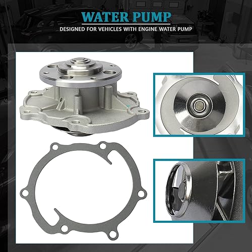 Miniatura 3 de IRONTEK Kit de bomba de agua para motor apto para Cadillac ATSCTSSRXSTSXTS, para GMC AcadiaCanyonTerrain, para Buick Allure, para Chevy