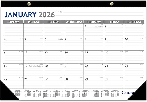 GuassLee Desk Calendar 2026-2027 - 18 Monthly Desktop Calendar 17"