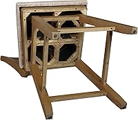 Vista 44 de Home Brookline Swivel Bar Stool Chair with 360° Turn Mechanism, Rustic Farmhouse Stools for Kitchen Counter with Cushion, 24" Seat Height, Black