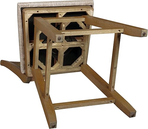 Miniatura 44 de Home Brookline - Taburete giratorio de bar con mecanismo giratorio de 360°, taburetes rústicos de granja para encimera de cocina con cojín, altura